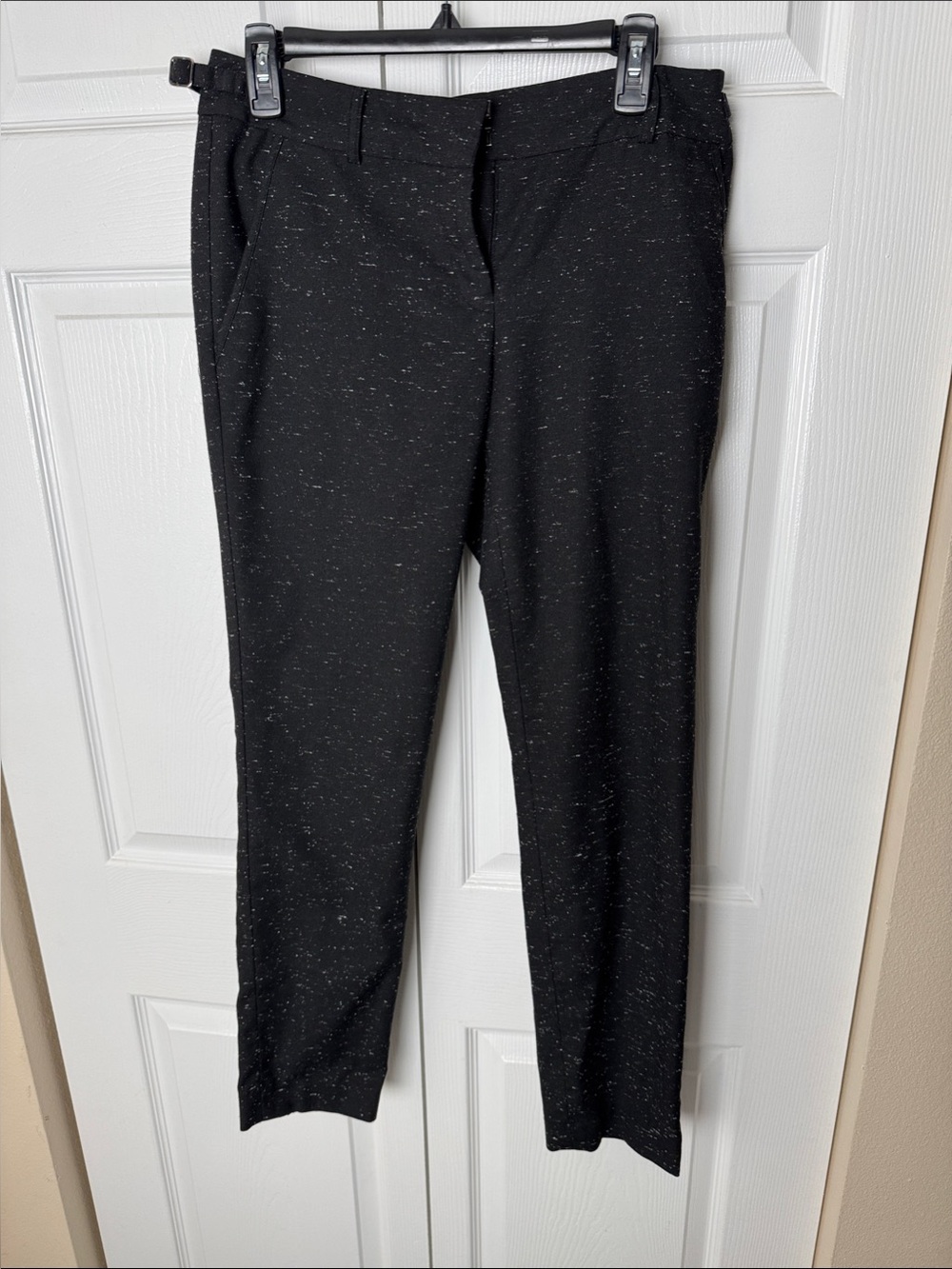 Ann Taylor Black with White Fleck Slim Trousers